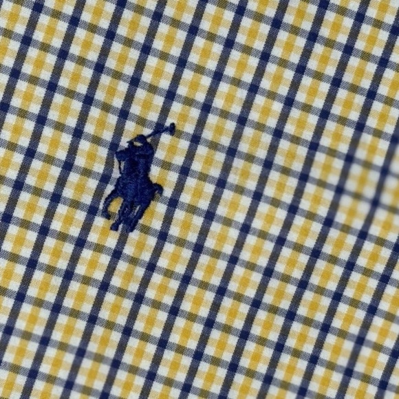 Ralph Lauren Blake Shirt Mens Large Blue Plaid Button Down Long Sleeve Cotton - Picture 5 of 6